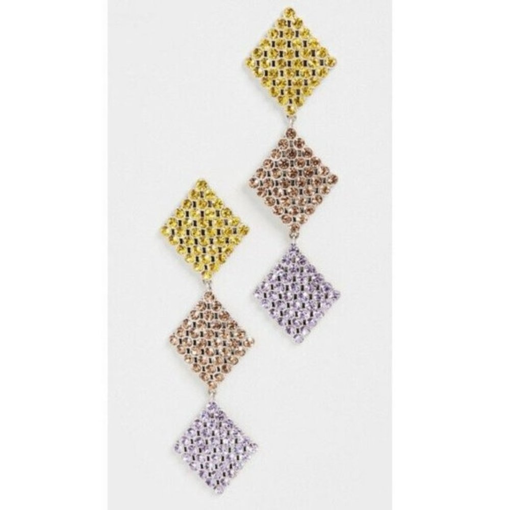 NWT For Love&Lemons Crystal Drop Earrings